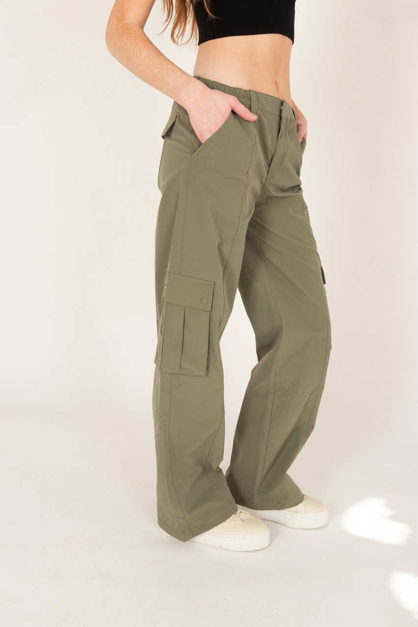 High Waisted Straight Leg Cargo Pants | boohoo